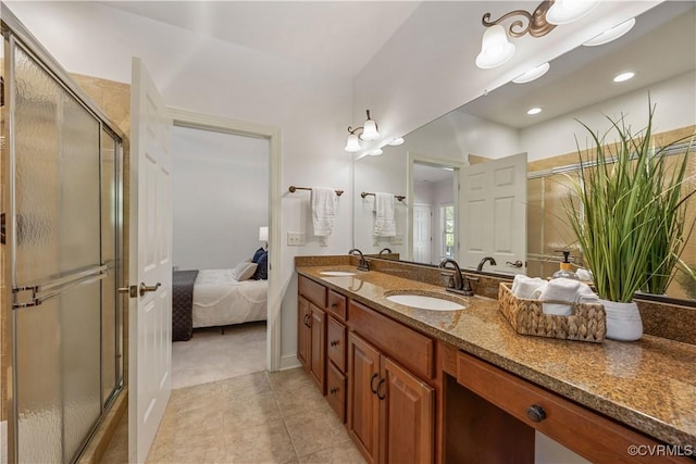 7208 Cornus Ave, Chesterfield, VA 23832 - full bath with a sink, a stall shower, and double vanity
