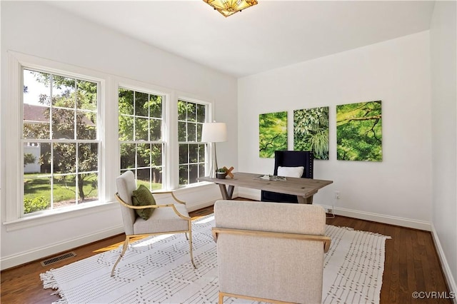 7208 Cornus Ave, Chesterfield, VA 23832 - office featuring baseboards, wood finished floors, and visible vents