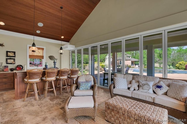 view of sunroom