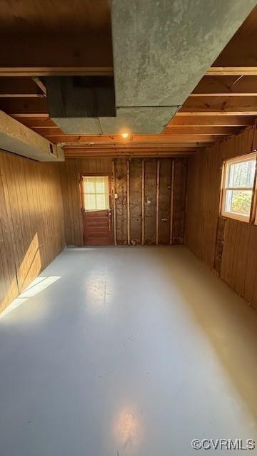 501 Faye St, Richmond, VA 23225 - below grade area featuring wooden walls