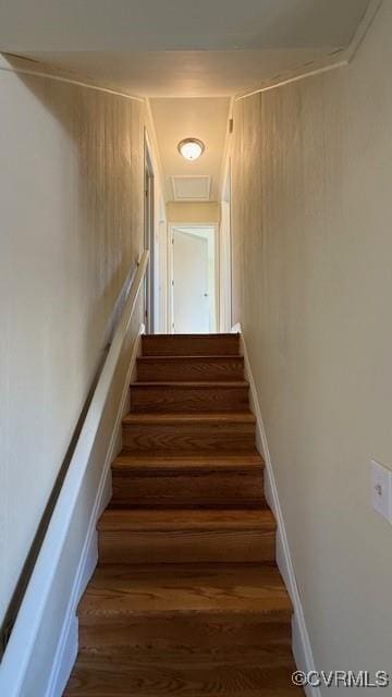 501 Faye St, Richmond, VA 23225 - staircase with wood finished floors
