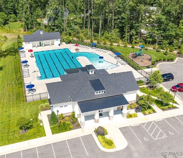 birds eye view of property