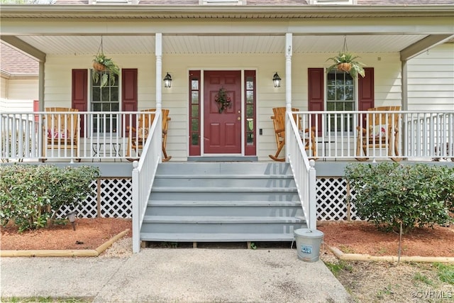 13032 Beech Creek Ln, Ashland, VA 23005 - doorway to property featuring covered porch