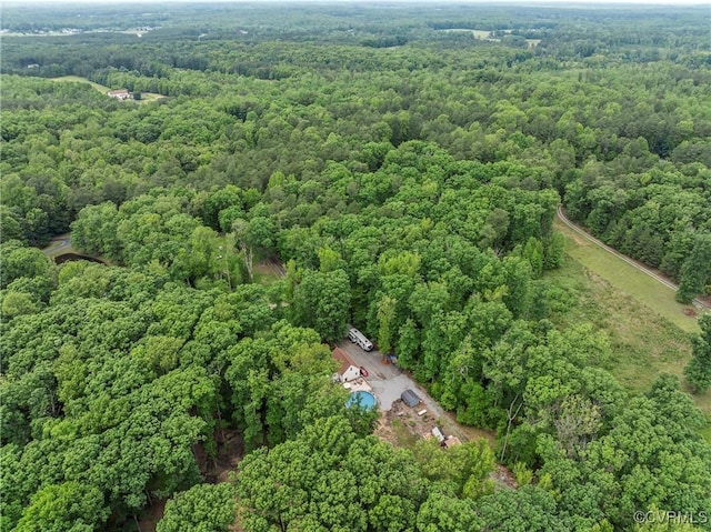 13032 Beech Creek Ln, Ashland, VA 23005 - aerial view of property and surrounding area with a heavily wooded area