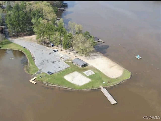 116 Sycamore Ct, Bracey, VA 23919 - drone / aerial view with a water view