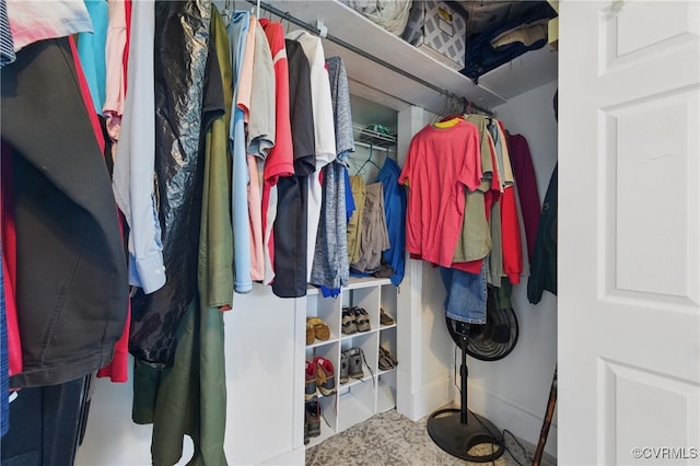 view of walk in closet