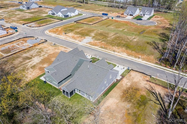 drone / aerial view with a residential view