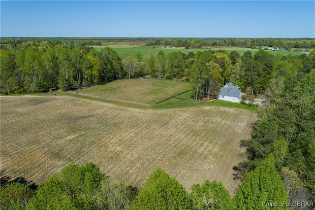 aerial view with a rural view