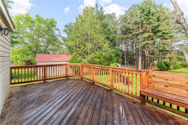 view of wooden terrace