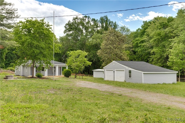 17072 Gun Barrel Rd, Montpelier, VA 23192 - view of yard with an outdoor structure and a detached garage