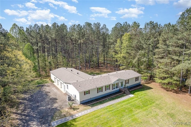 1223 Ullainee Rd, Essex, VA 22436 - aerial view of property and surrounding area with a forest