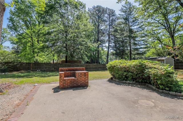 view of patio with a fenced backyard