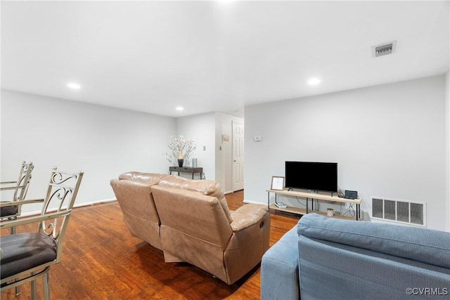 3218 Matilda Cv Unit 104, Henrico, VA 23294 - living room featuring wood finished floors and recessed lighting