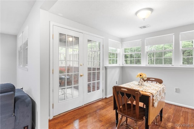 3218 Matilda Cv Unit 104, Henrico, VA 23294 - dining space with wood finished floors, plenty of natural light, french doors, and baseboards