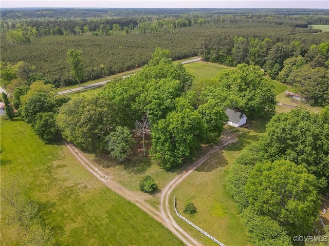 7704 Quail Hollow Rd, Mc Kenney, VA 23872 - birds eye view of property featuring a wooded view