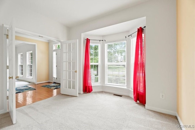 156 Hawk Nest Ct, Richmond, VA 23227 - unfurnished room featuring french doors, carpet flooring, and baseboards