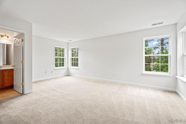 156 Hawk Nest Ct, Richmond, VA 23227 - unfurnished bedroom with light colored carpet, multiple windows, baseboards, and connected bathroom