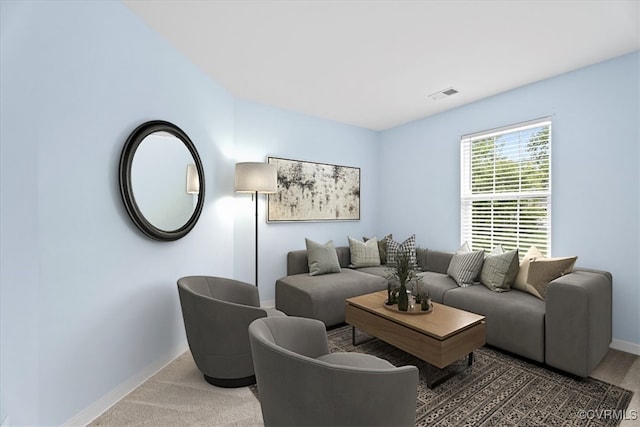 156 Hawk Nest Ct, Richmond, VA 23227 - carpeted living area featuring baseboards