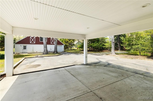 view of patio with a carport