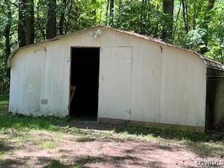 view of shed
