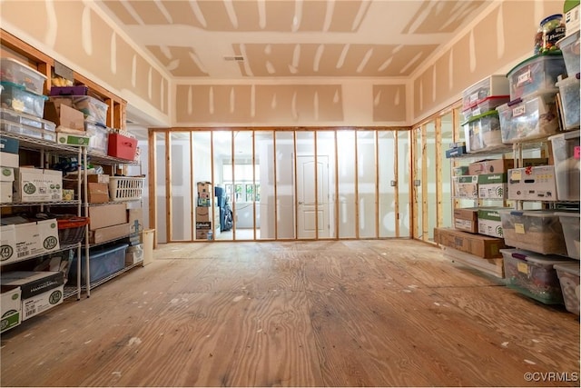 view of storage area