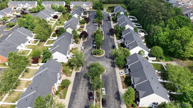 bird's eye view with a residential view