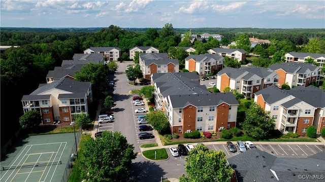 aerial view of residential area
