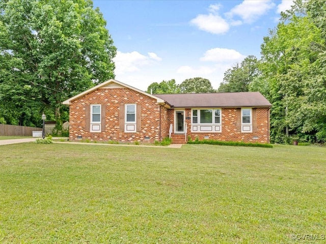10811 Shady Ln, Charles City, VA 23030 - ranch-style house with brick siding and crawl space