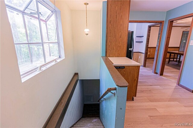 10 Mahon, Ruther Glen, VA 22546 - stairs with wood finished floors and wainscoting