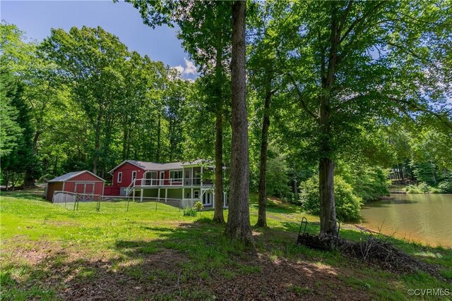 10 Mahon, Ruther Glen, VA 22546 - view of yard featuring a water view and a forest view