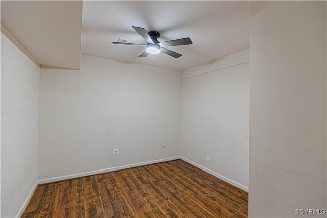 10 Mahon, Ruther Glen, VA 22546 - empty room with wood finished floors, a ceiling fan, and baseboards