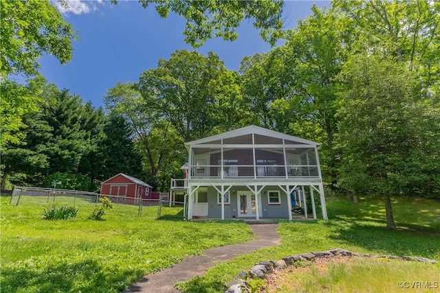 10 Mahon, Ruther Glen, VA 22546 - rear view of house featuring covered porch