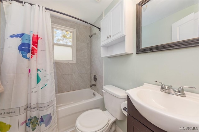 15131 Burruss Ln, Ruther Glen, VA 22546 - bathroom featuring shower / tub combo, toilet, and vanity