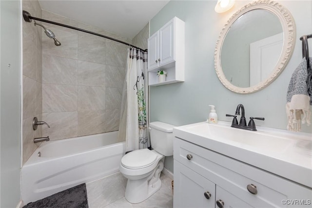 15131 Burruss Ln, Ruther Glen, VA 22546 - full bath with toilet, shower / tub combo, tile patterned floors, and vanity