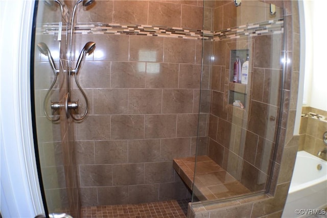 8313 Kalliope Ct, Chesterfield, VA 23838 - bathroom with a stall shower and a bath