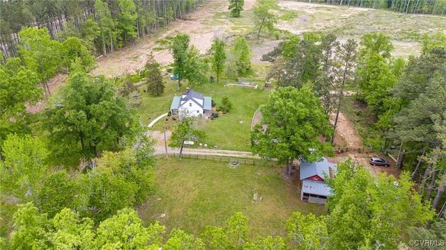 drone / aerial view featuring a rural view