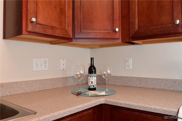 interior details with light countertops