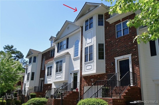 multi unit property with brick siding