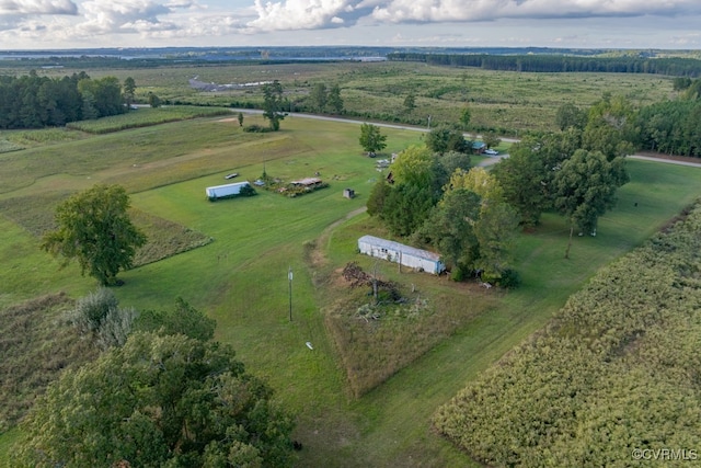 bird's eye view featuring a rural view