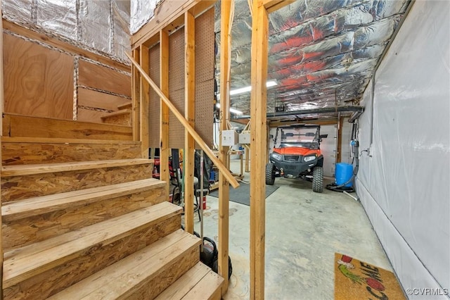 basement with stairway