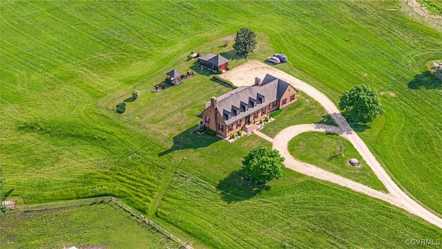 bird's eye view featuring a rural view