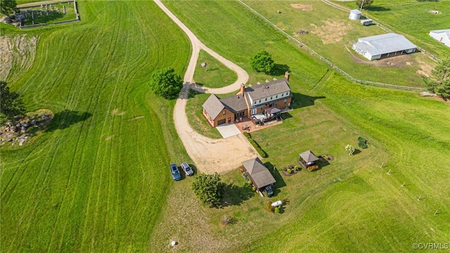 drone / aerial view featuring a rural view