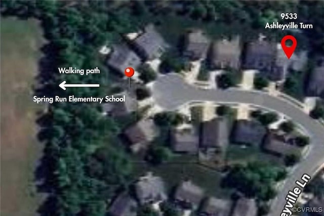 9533 Ashleyville Turn, Midlothian, VA 23112 - aerial overview of property's location