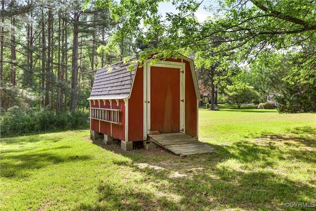 view of shed