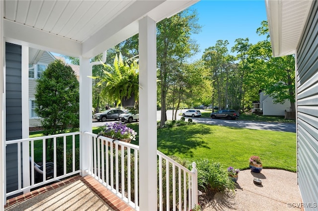 exterior space with a porch