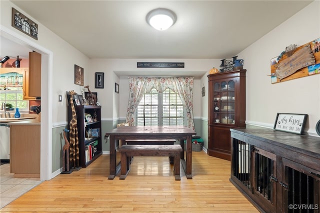 interior space with light wood-style floors