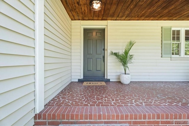 view of exterior entry