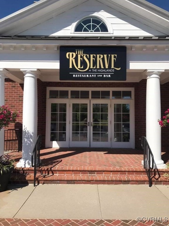 7324 Rosemead Ln, Chesterfield, VA 23838 - view of exterior entry featuring brick siding and french doors