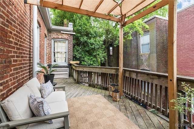 view of wooden terrace
