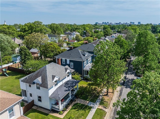 birds eye view of property featuring a residential view
